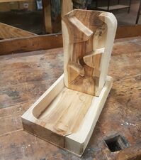 foldable dice tower from a single block of wood