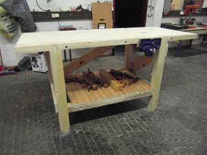 "Roubo" style woodworking bench for our wood workshop
